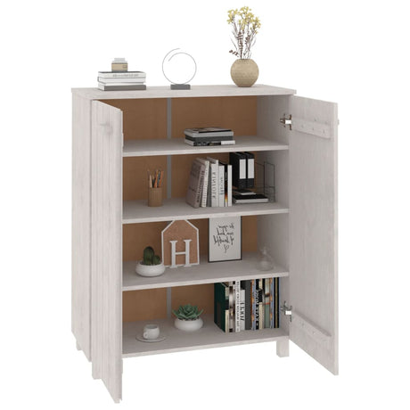 Shoe Cabinet Hamar 85X40X108 Cm Solid Wood Pine