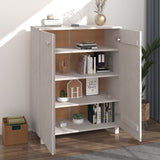 Shoe Cabinet Hamar 85X40X108 Cm Solid Wood Pine