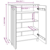 Shoe Cabinet Hamar 85X40X108 Cm Solid Wood Pine