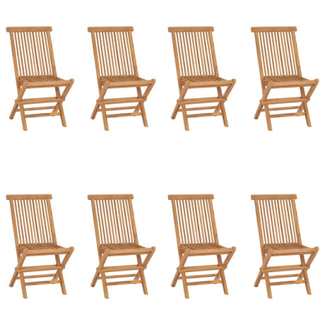Folding Garden Chairs 6 Pcs Solid Teak Wood