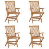 Folding Garden Chairs 6 Pcs Solid Teak Wood
