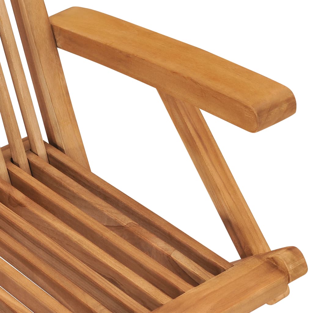 Folding Garden Chairs 6 Pcs Solid Teak Wood