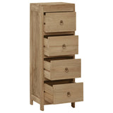 Chest Of Drawers 30X30X90 Cm Solid Wood Teak