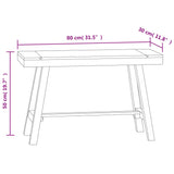 Bench 80 Cm Solid Wood Teak