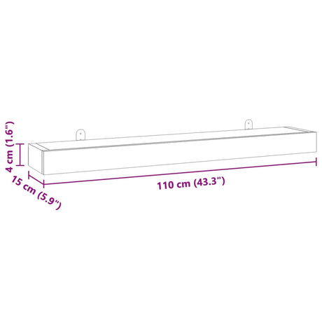 Wall Shelves 2 Pcs Solid Wood Teak
