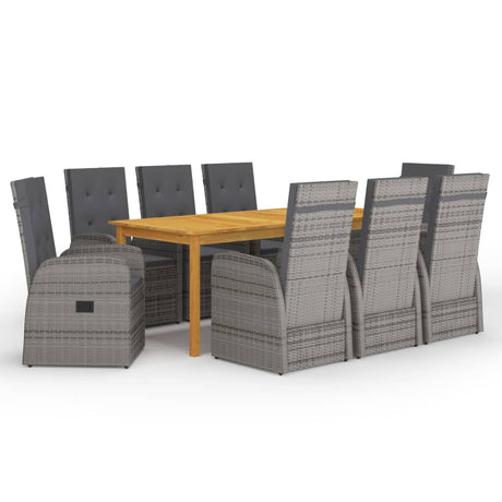 7 Piece Garden Dining Set With Cushions Poly Rattan