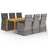 7 Piece Garden Dining Set With Cushions Poly Rattan