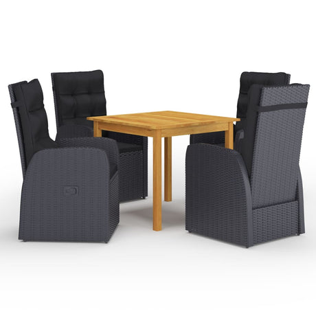 7 Piece Garden Dining Set With Cushions Poly Rattan