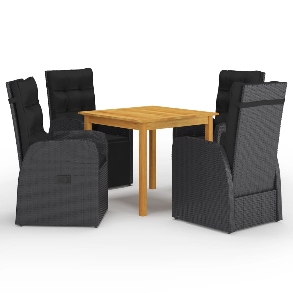 7 Piece Garden Dining Set With Cushions Poly Rattan