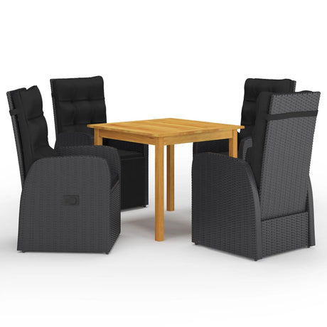 7 Piece Garden Dining Set With Cushions Poly Rattan