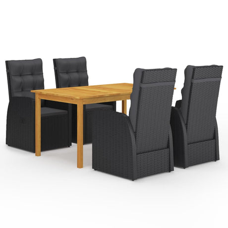 7 Piece Garden Dining Set With Cushions Poly Rattan
