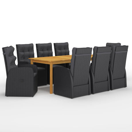 7 Piece Garden Dining Set With Cushions Poly Rattan