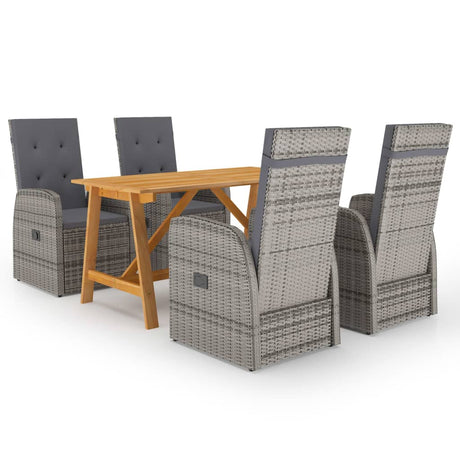 3 Piece Garden Dining Set With Cushions Poly Rattan