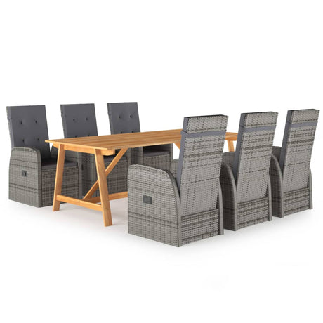 3 Piece Garden Dining Set With Cushions Poly Rattan
