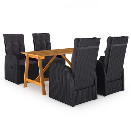 3 Piece Garden Dining Set With Cushions Poly Rattan