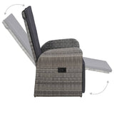 3 Piece Garden Dining Set With Cushions Poly Rattan