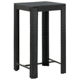 3 Piece Garden Bar Set With Cushions Poly Rattan