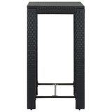 3 Piece Garden Bar Set With Cushions Poly Rattan