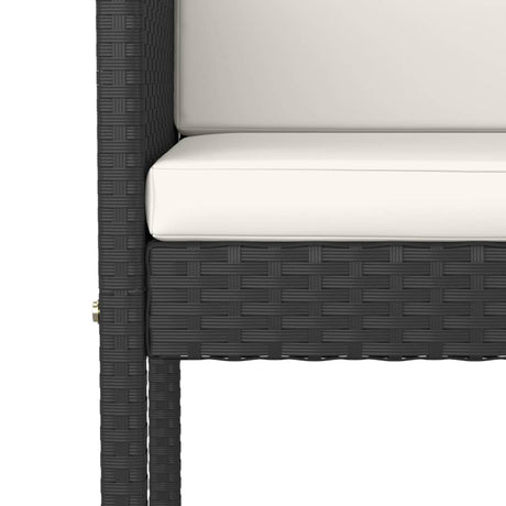 3 Piece Garden Bar Set With Cushions Poly Rattan