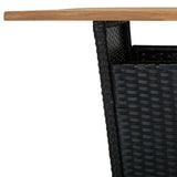 3 Piece Garden Bar Set With Cushions Poly Rattan