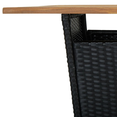 3 Piece Garden Bar Set With Cushions Poly Rattan