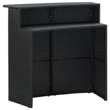 3 Piece Garden Bar Set With Cushions Poly Rattan