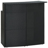 3 Piece Garden Bar Set With Cushions Poly Rattan