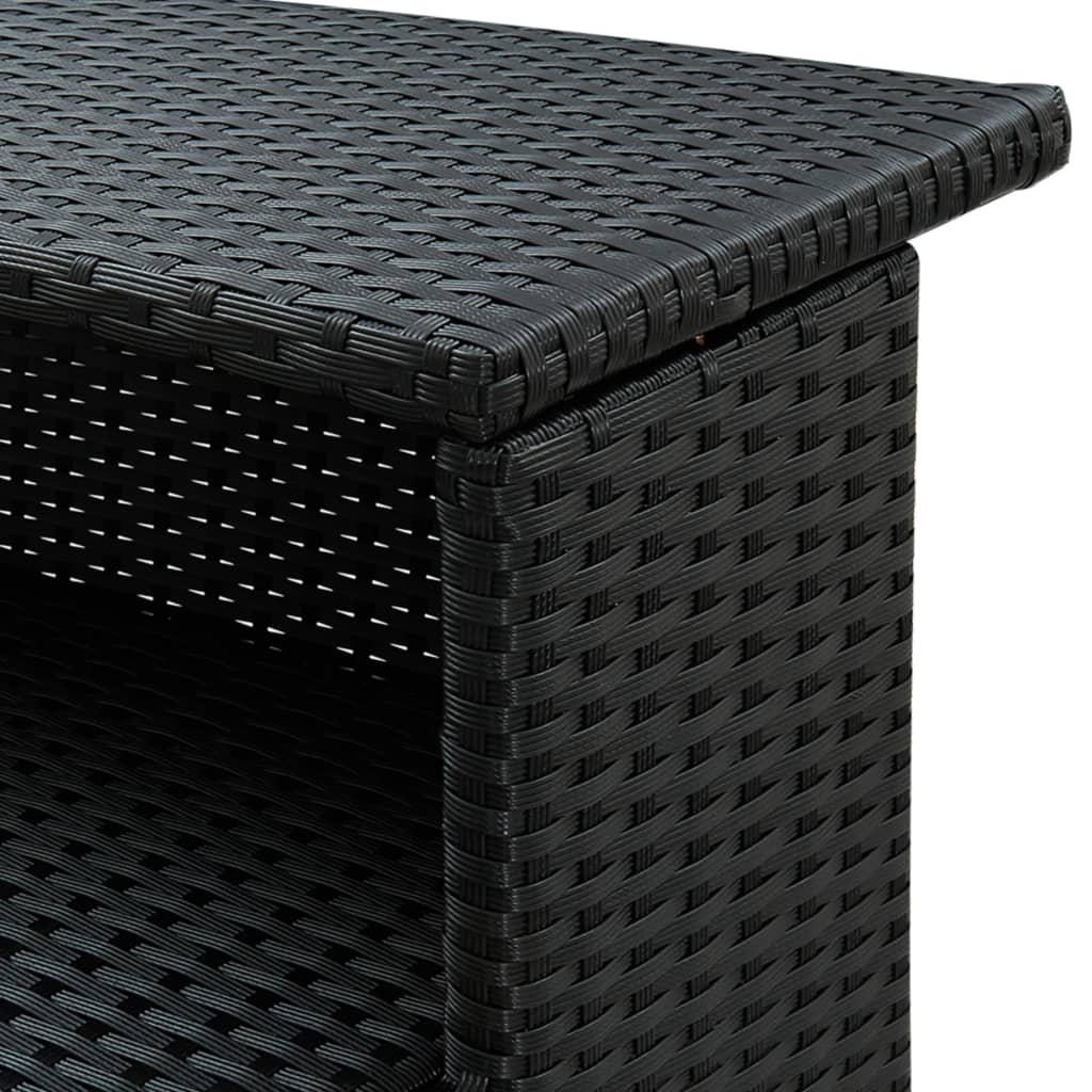 3 Piece Garden Bar Set With Cushions Poly Rattan