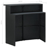 3 Piece Garden Bar Set With Cushions Poly Rattan