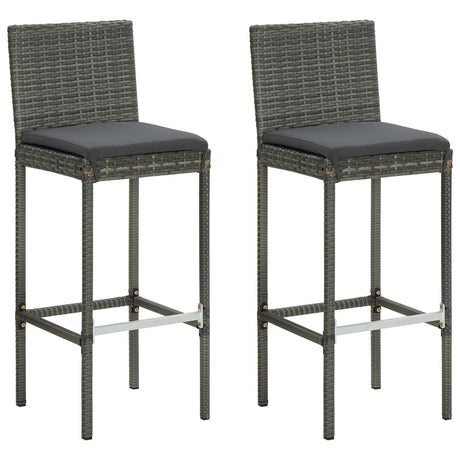 3 Piece Garden Bar Set With Cushions Poly Rattan