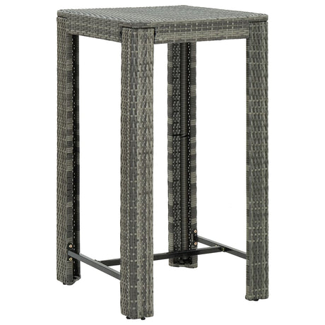 3 Piece Garden Bar Set With Cushions Poly Rattan