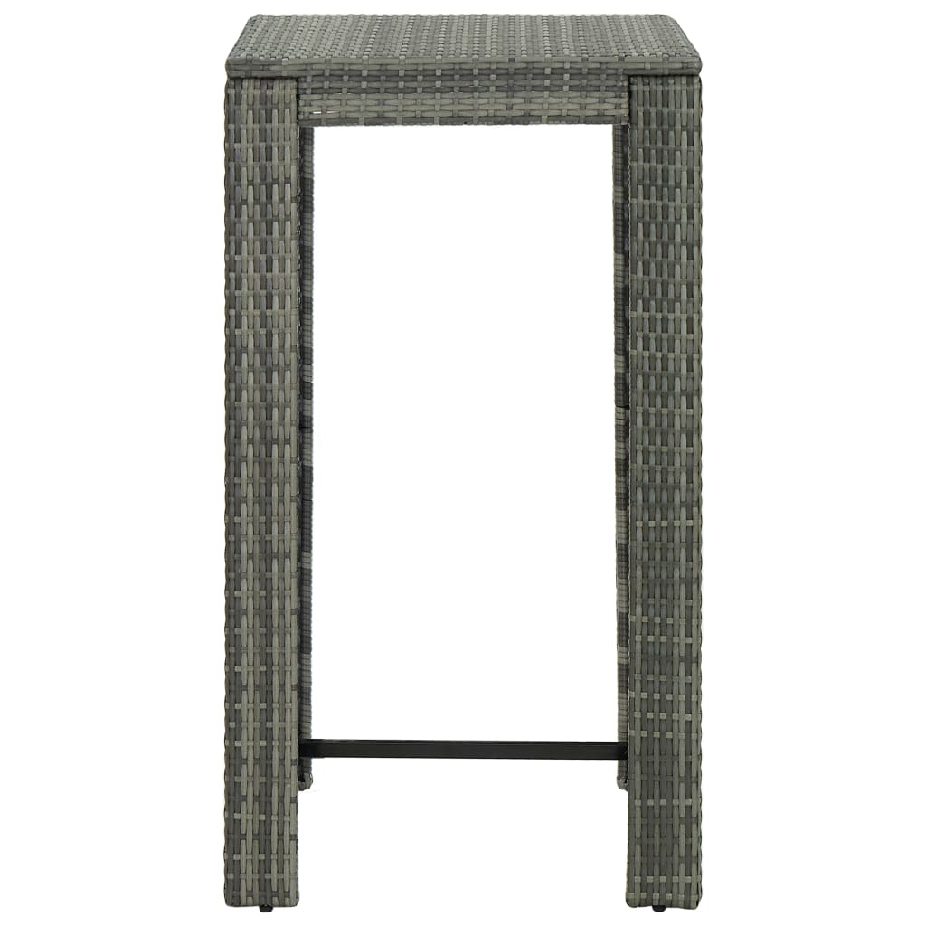 3 Piece Garden Bar Set With Cushions Poly Rattan
