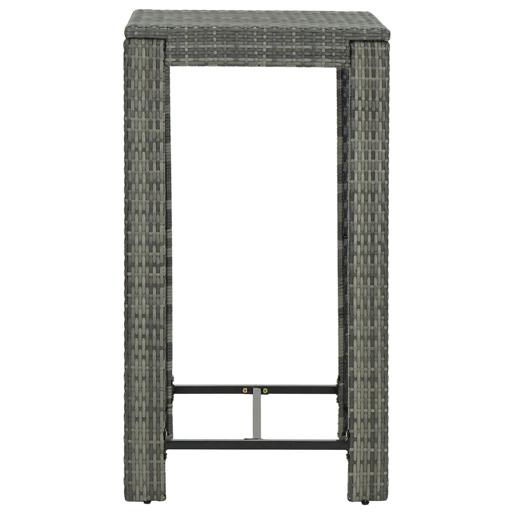 3 Piece Garden Bar Set With Cushions Poly Rattan