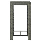 3 Piece Garden Bar Set With Cushions Poly Rattan