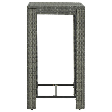 3 Piece Garden Bar Set With Cushions Poly Rattan