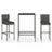 5 Piece Garden Bar Set With Cushions Poly Rattan