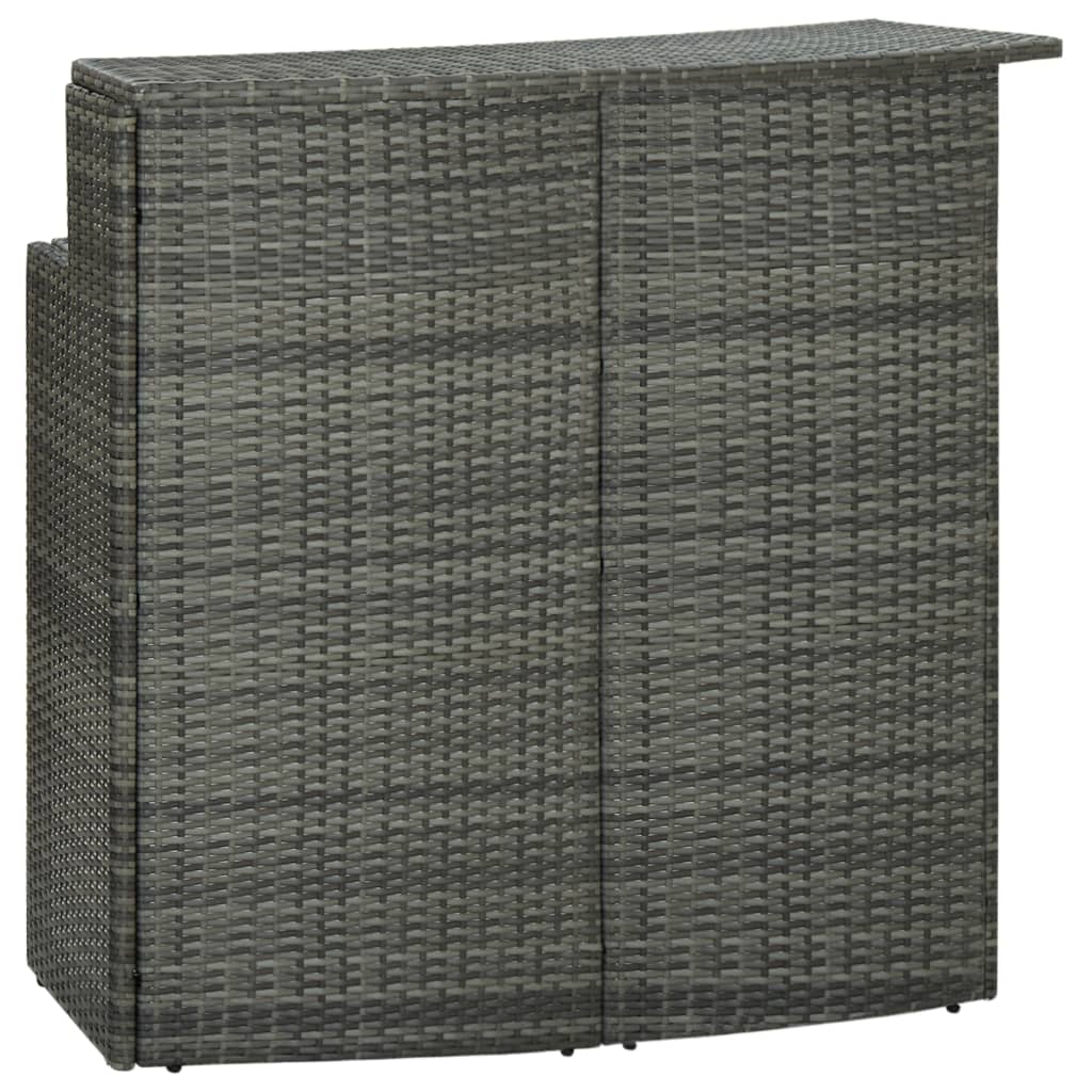 5 Piece Garden Bar Set With Cushions Poly Rattan