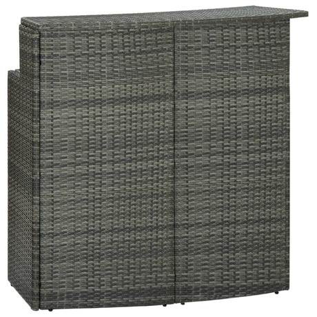 5 Piece Garden Bar Set With Cushions Poly Rattan