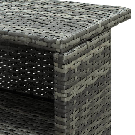 5 Piece Garden Bar Set With Cushions Poly Rattan