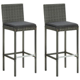 3 Piece Garden Bar Set With Cushions Poly Rattan