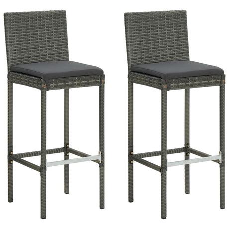 3 Piece Garden Bar Set With Cushions Poly Rattan