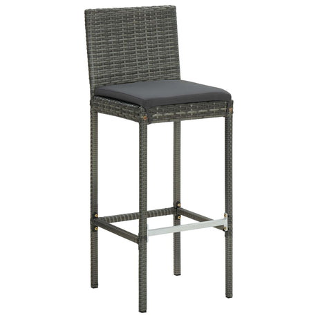 3 Piece Garden Bar Set With Cushions Poly Rattan