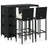 5 Piece Garden Bar Set With Cushions Poly Rattan