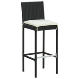 5 Piece Garden Bar Set With Cushions Poly Rattan