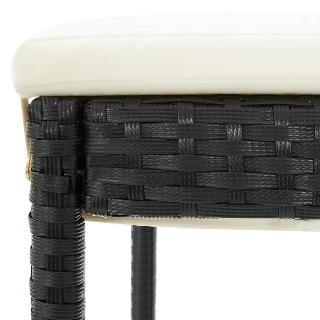 5 Piece Garden Bar Set With Cushions Poly Rattan