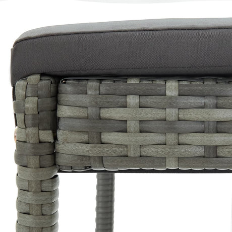5 Piece Garden Bar Set With Cushions Poly Rattan