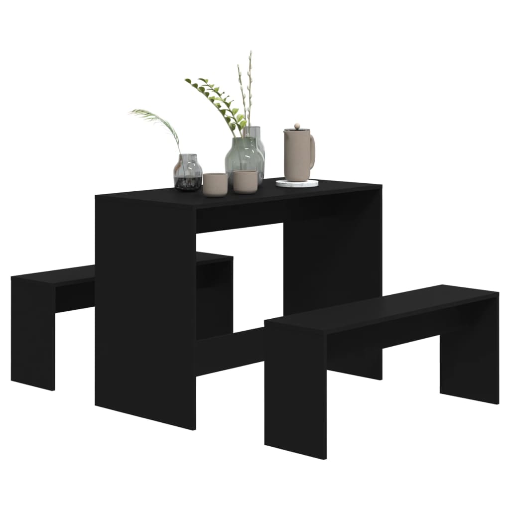 3 Piece Dining Set Engineered Wood