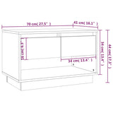 Tv Cabinet 70X41X44 Cm Engineered Wood