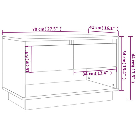 Tv Cabinet 70X41X44 Cm Engineered Wood