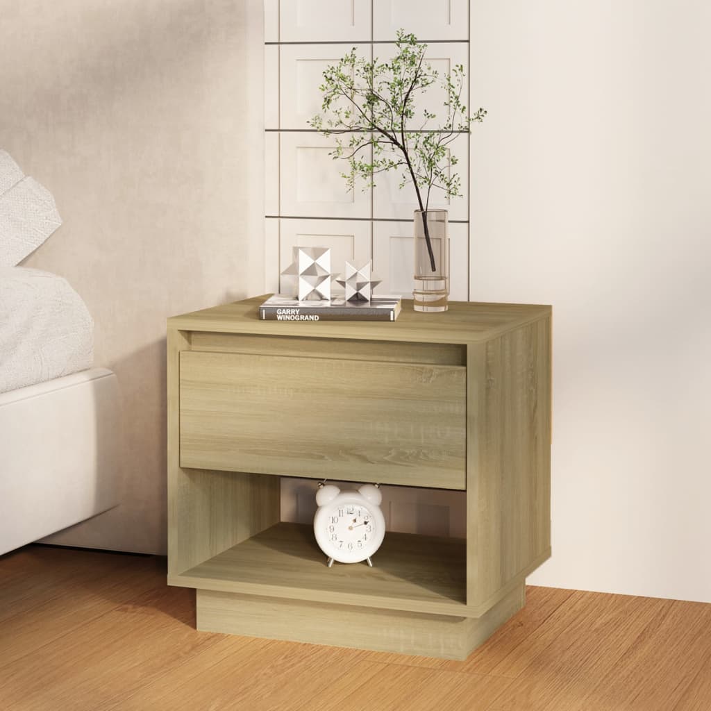 Bedside Cabinet 45X34X44 Cm Engineered Wood